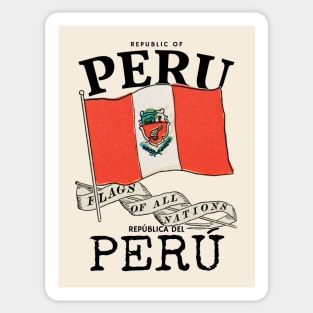 Vintage Peru Country Flag Sticker